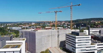 Construction du nouveau bâtiment de production de Vetter en Allemagne